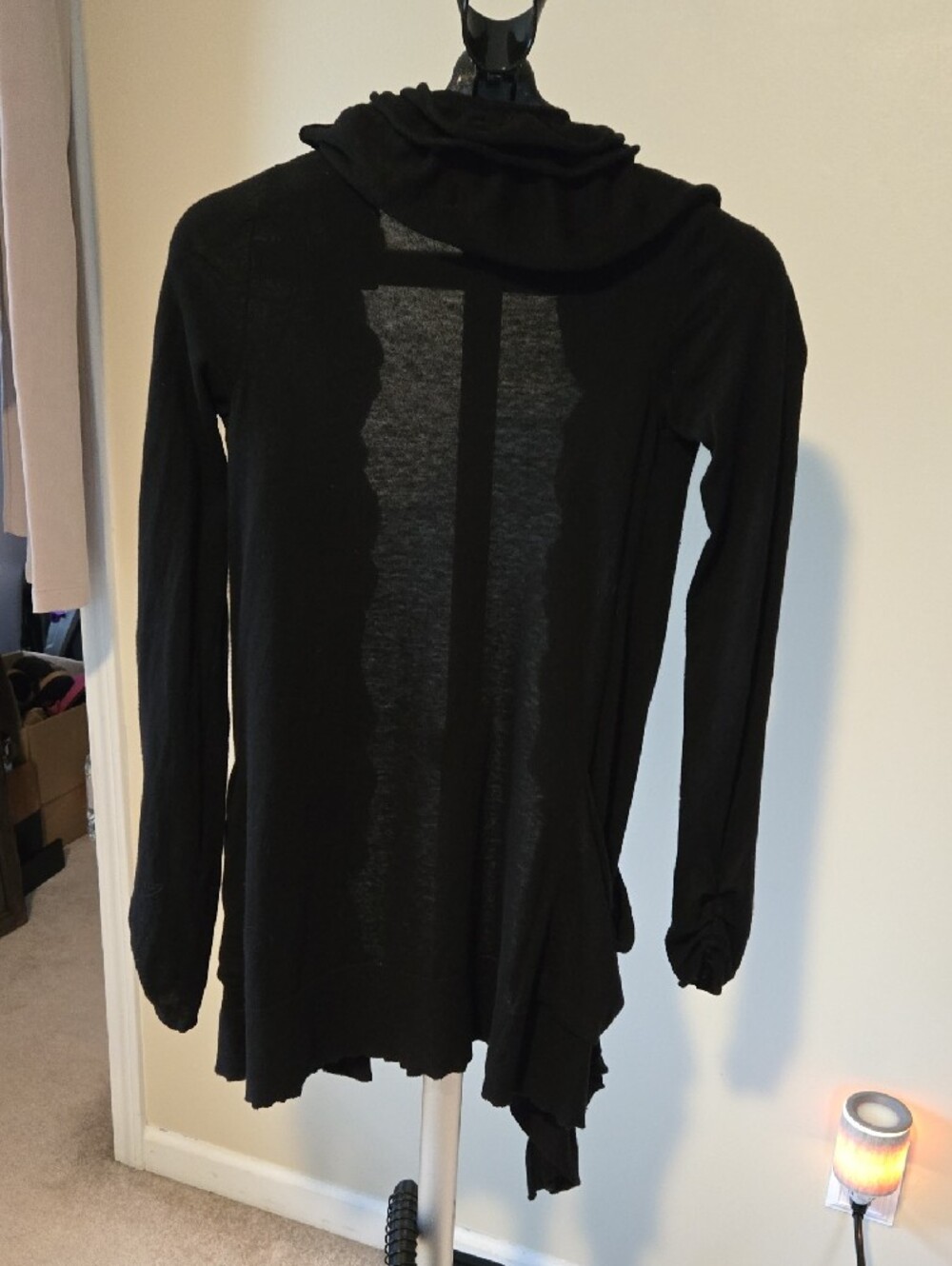 Moth Black Ruffle-Front Cardigan - Picture 5 of 6